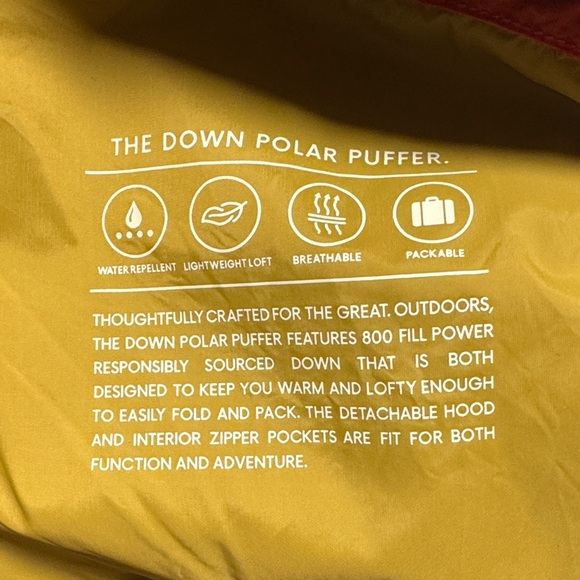 THE GREAT. OUTDOORS The Down Polar Puffer Patchwork Bandana Hooded Jacket M - Picture 4 of 16